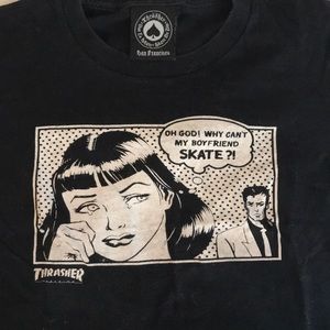 THRASHER women’s black graphic tee